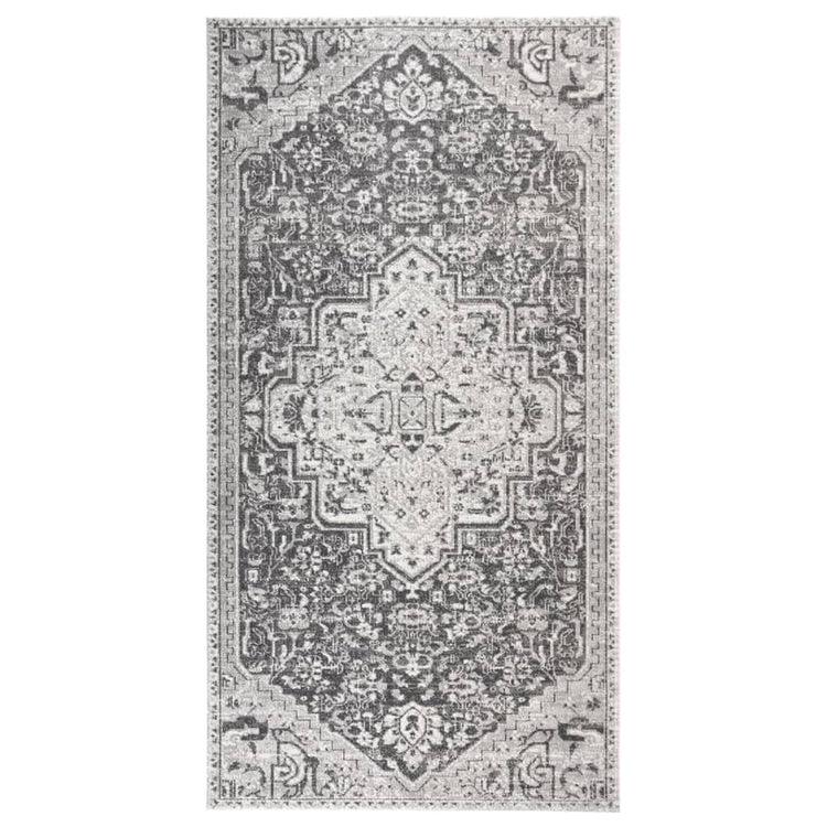 Vidaxl außerhalb des Teppichs flach gewebt 80x150 cm hellgrau
