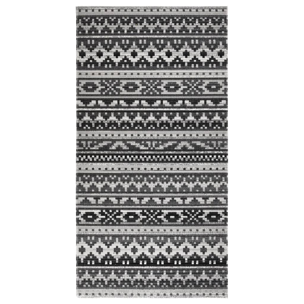 Vidaxl Außen Teppich flach gewebt 80x150 cm dunkelgrau