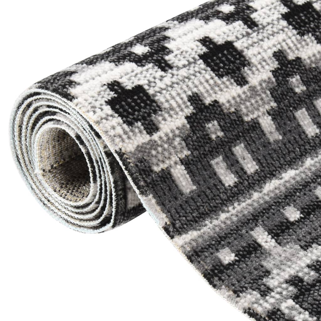 Vidaxl Außen Teppich flach gewebt 80x150 cm dunkelgrau