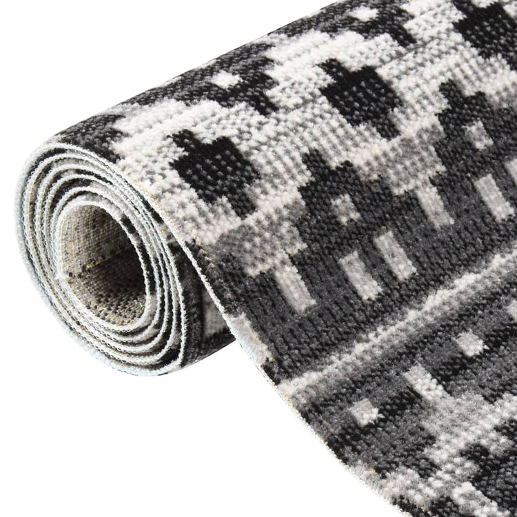 Vidaxl Außen Teppich flach gewebt 80x150 cm dunkelgrau