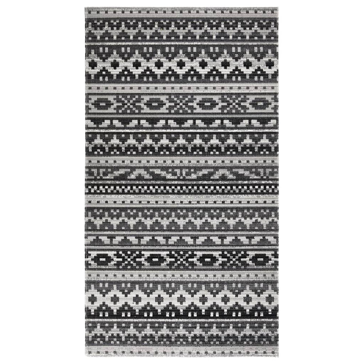 Vidaxl Außen Teppich flach gewebt 115x170 cm dunkelgrau