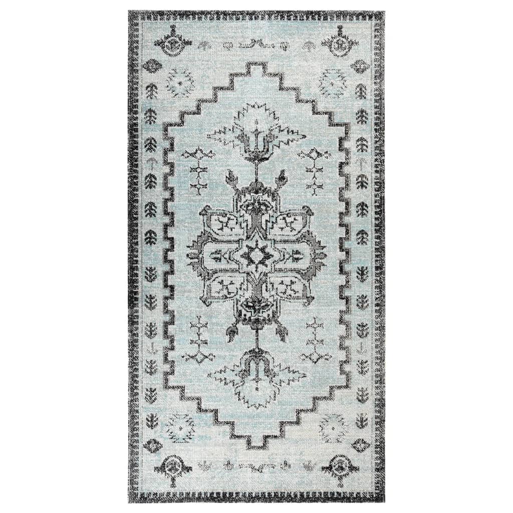 Vidaxl außerhalb des Teppichs flach gewebt 80x150 cm grün und grau