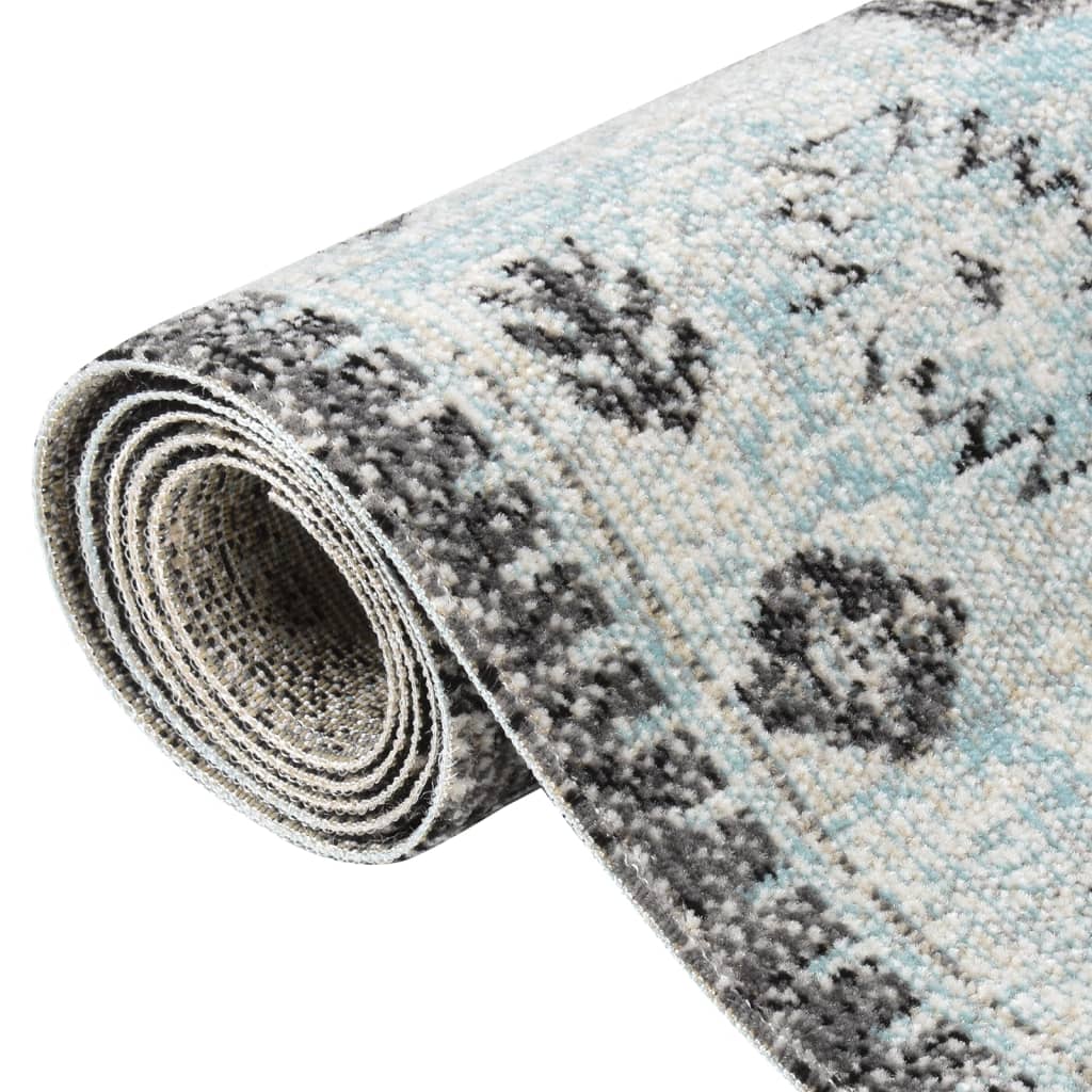 Vidaxl außerhalb des Teppichs flach gewebt 80x150 cm grün und grau