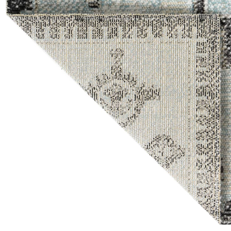 Vidaxl außerhalb des Teppichs flach gewebt 80x150 cm grün und grau