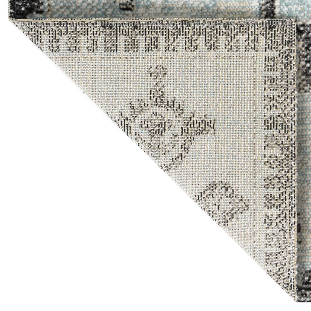 Vidaxl außerhalb des Teppichs flach gewebt 80x250 cm grün und grau