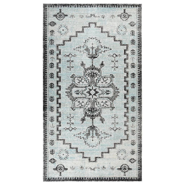 Vidaxl außerhalb des Teppichs flach -gehoben 115x170 cm Grün und grau