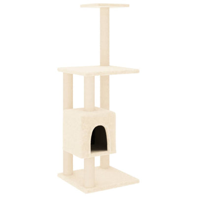 Vidaxl -Katzenkratzerpfosten mit Sisal -Kratzer -Pfosten 104 cm creme -colored