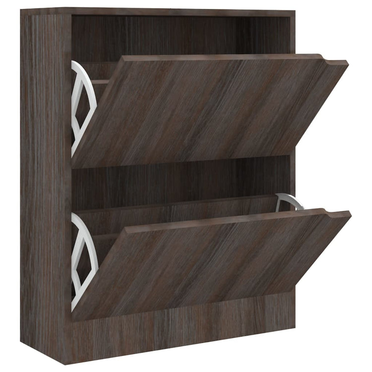 VIDAXL -Schuhschrank 2 Türen 59x24x74 cm Propertiertes Holz Sonoma Eiche