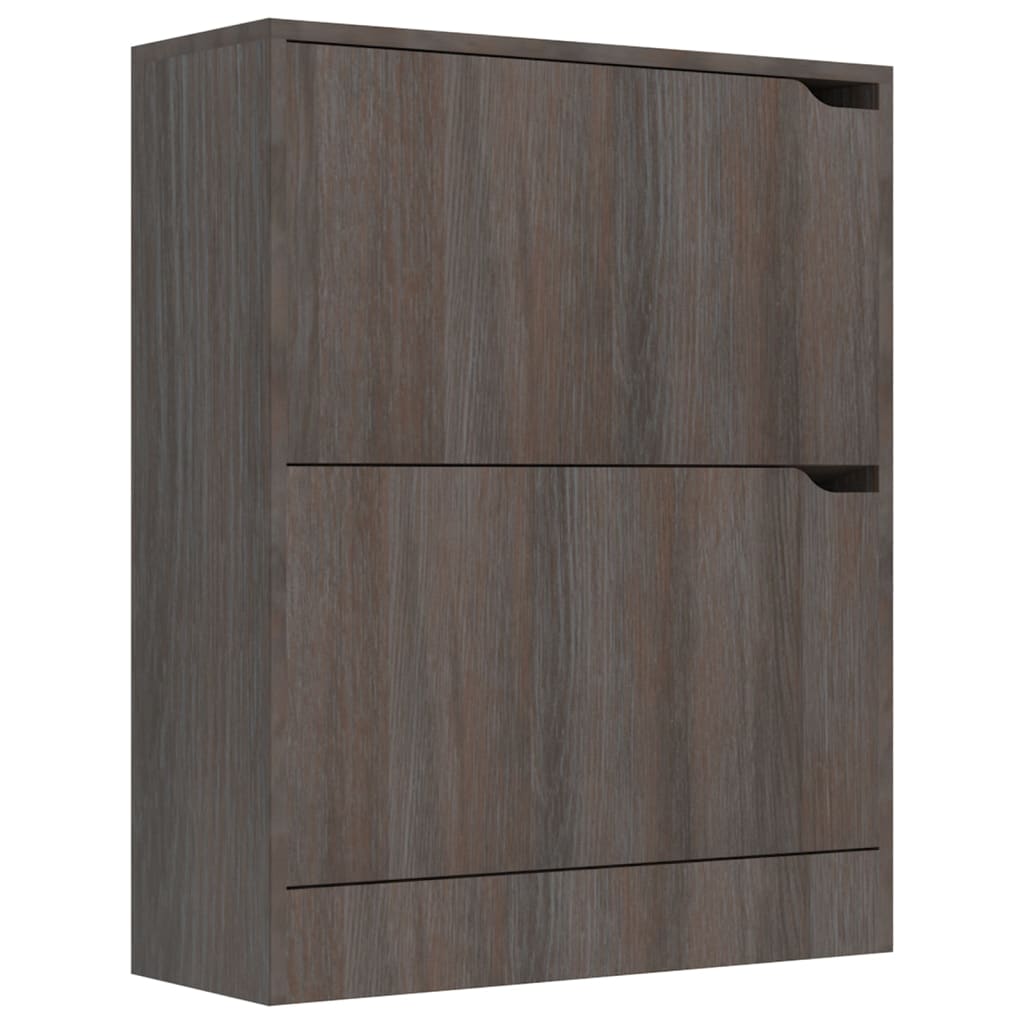 VIDAXL -Schuhschrank 2 Türen 59x24x74 cm Propertiertes Holz Sonoma Eiche