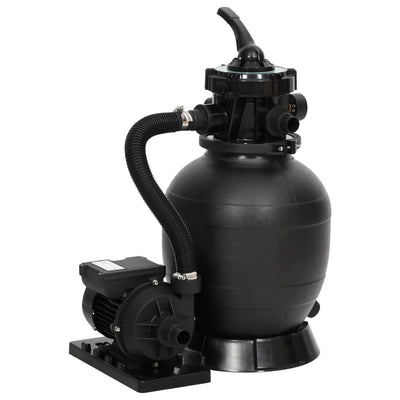 Vidaxl Swimmingpool Sandfilter mit 6-maliger Ventilschwarz