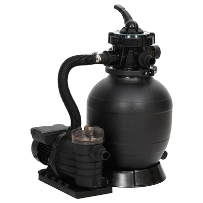 VidaXL Schwimmbadsandfilter mit schwarzem Vorfilter
