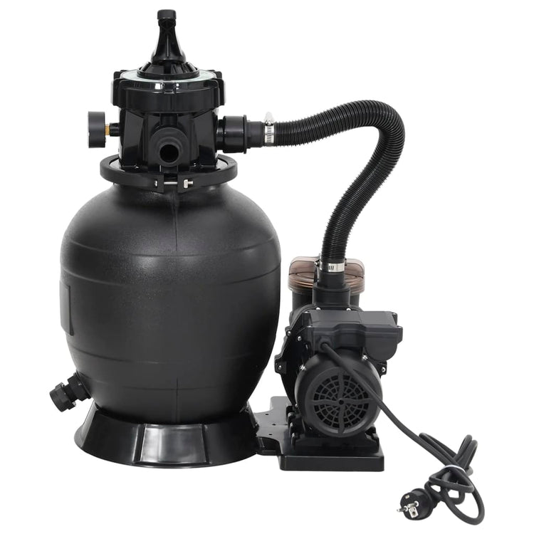 VidaXL Schwimmbadsandfilter mit schwarzem Vorfilter