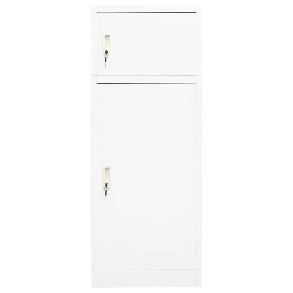 Vidaxl Sattelschrank 53x53x140 cm Stahlweiß