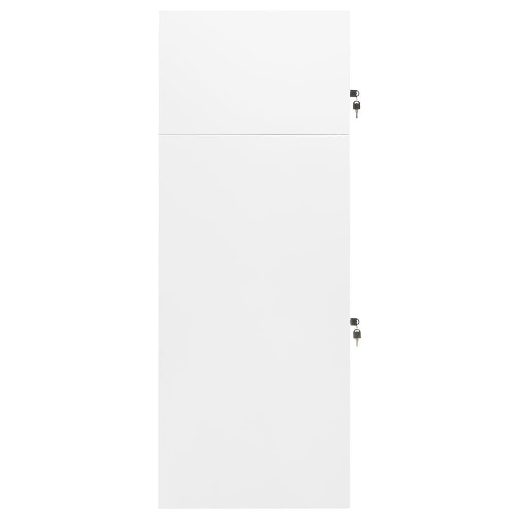 Vidaxl Sattelschrank 53x53x140 cm Stahlweiß