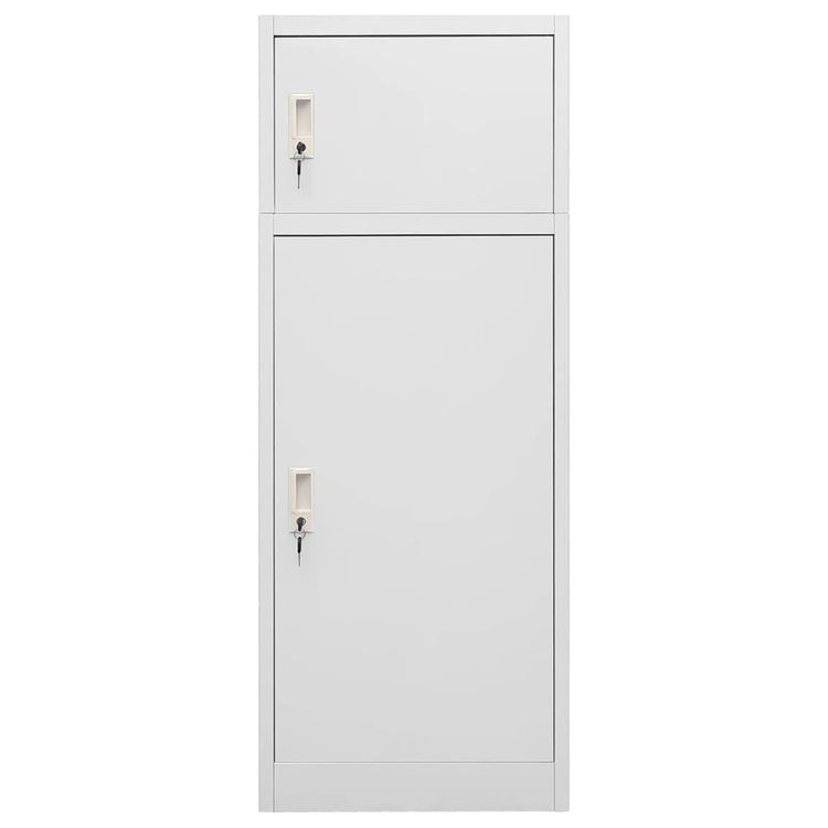Vidaxl Sattelschrank 53x53x140 cm Stahl Hellgrau