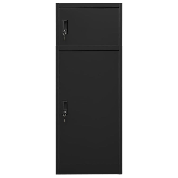 Vidaxl Sattelschrank 53x53x140 cm Stahlschwarz