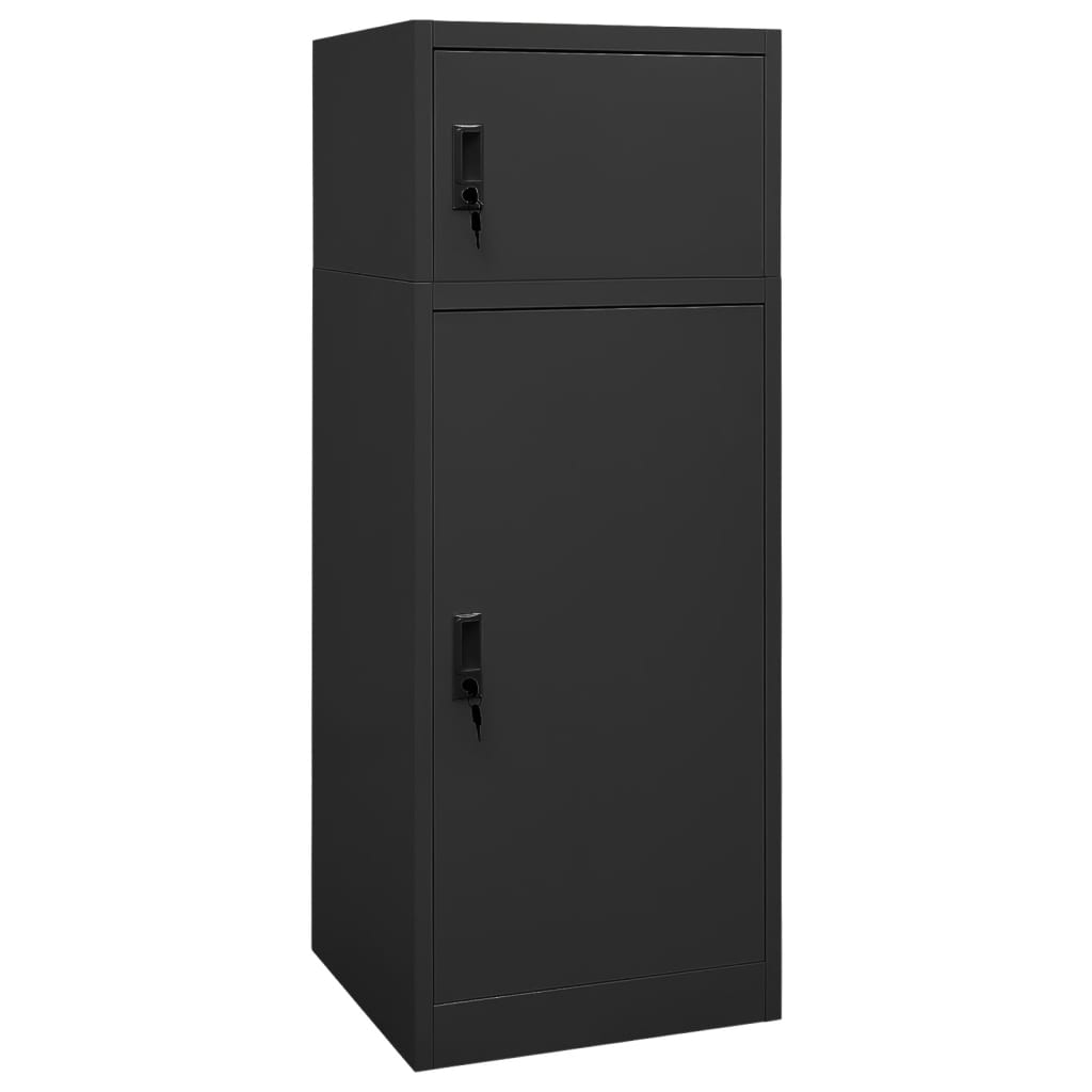 VIDAXL -Sattelschrank 53x53x140 cm Stahl Anthrazit -geläutet
