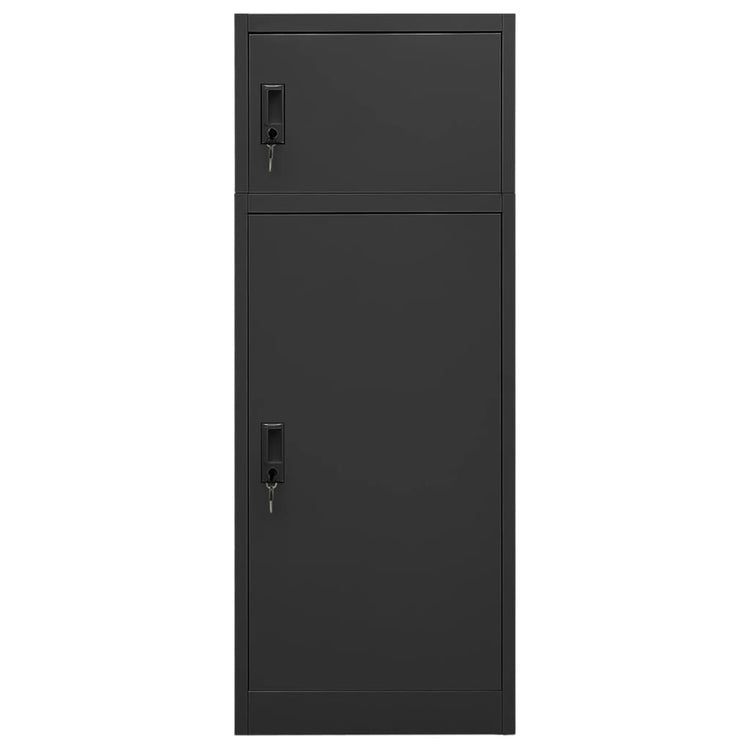 VIDAXL -Sattelschrank 53x53x140 cm Stahl Anthrazit -geläutet