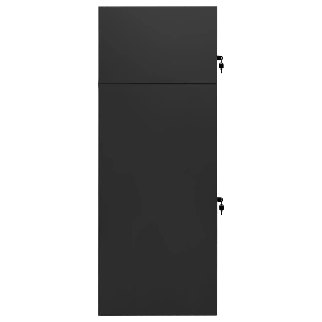 VIDAXL -Sattelschrank 53x53x140 cm Stahl Anthrazit -geläutet