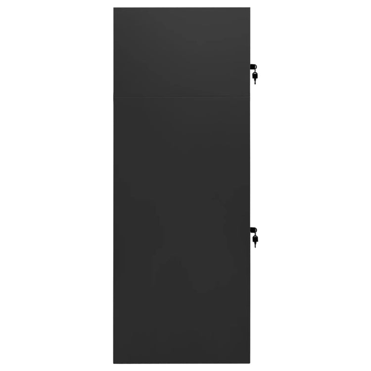 VIDAXL -Sattelschrank 53x53x140 cm Stahl Anthrazit -geläutet