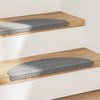 Vidaxl Treppenmatten Selbstadhäsiv 15 ST 56x17x3 cm Grau