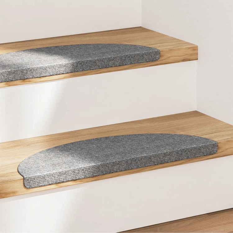 Vidaxl Treppenmatten Selbstadhäsiv 15 ST 56x17x3 cm Grau