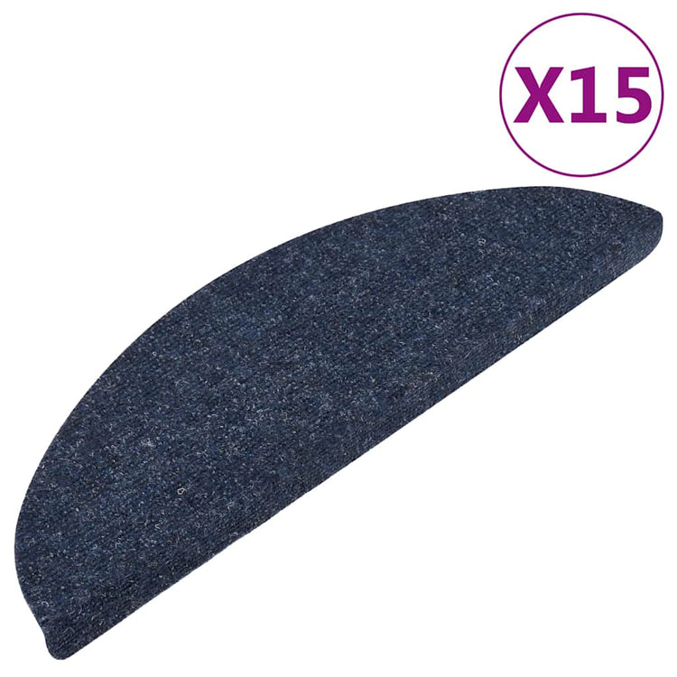 Vidaxl Treppenmatten Selbstadhäsiv 15 ST 56x17x3 cm Blau