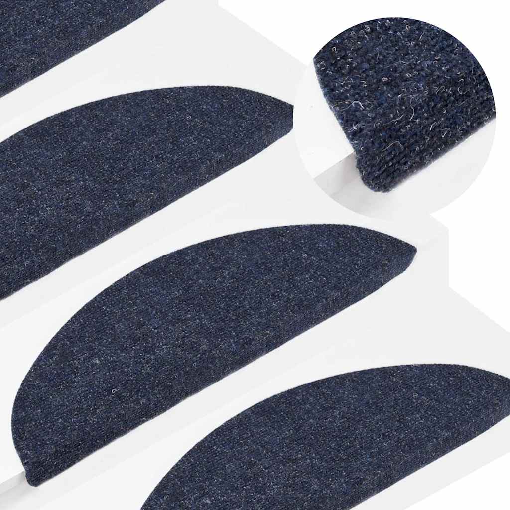 Vidaxl Treppenmatten Selbstadhäsiv 15 ST 56x17x3 cm Blau