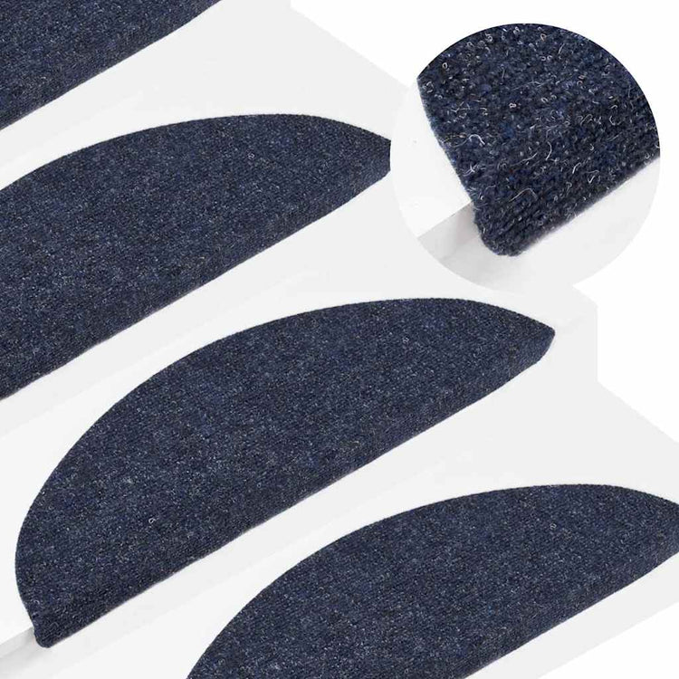 Vidaxl Treppenmatten Selbstadhäsiv 15 ST 56x17x3 cm Blau