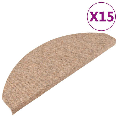 Vidaxl -Treppen selbst -adhäsiv 15 ST 65x22.5x3,5 cm Beige