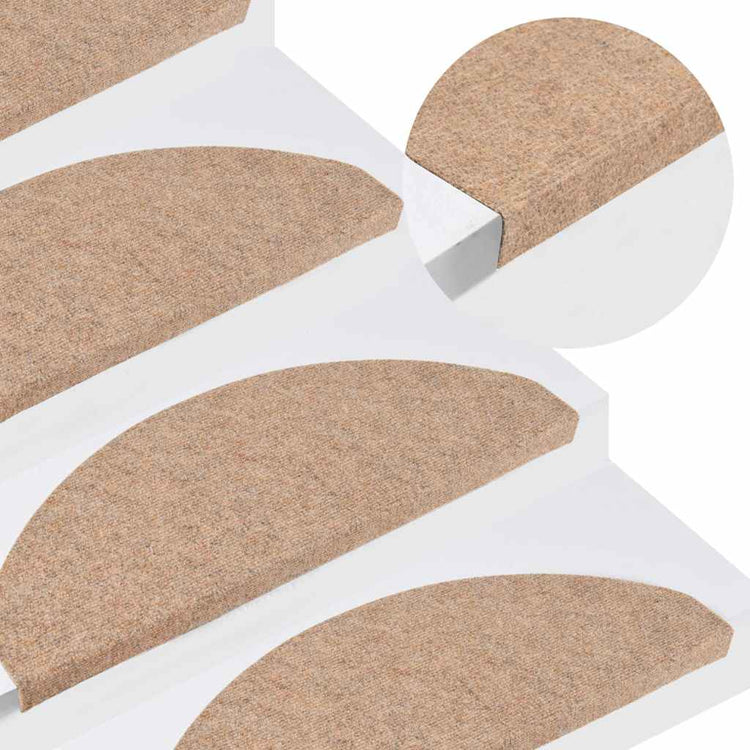 Vidaxl -Treppen selbst -adhäsiv 15 ST 65x22.5x3,5 cm Beige