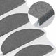 Vidaxl Treppenmatten Selbstadhäsiv 15 ST 65x22.5x3,5 cm Grau