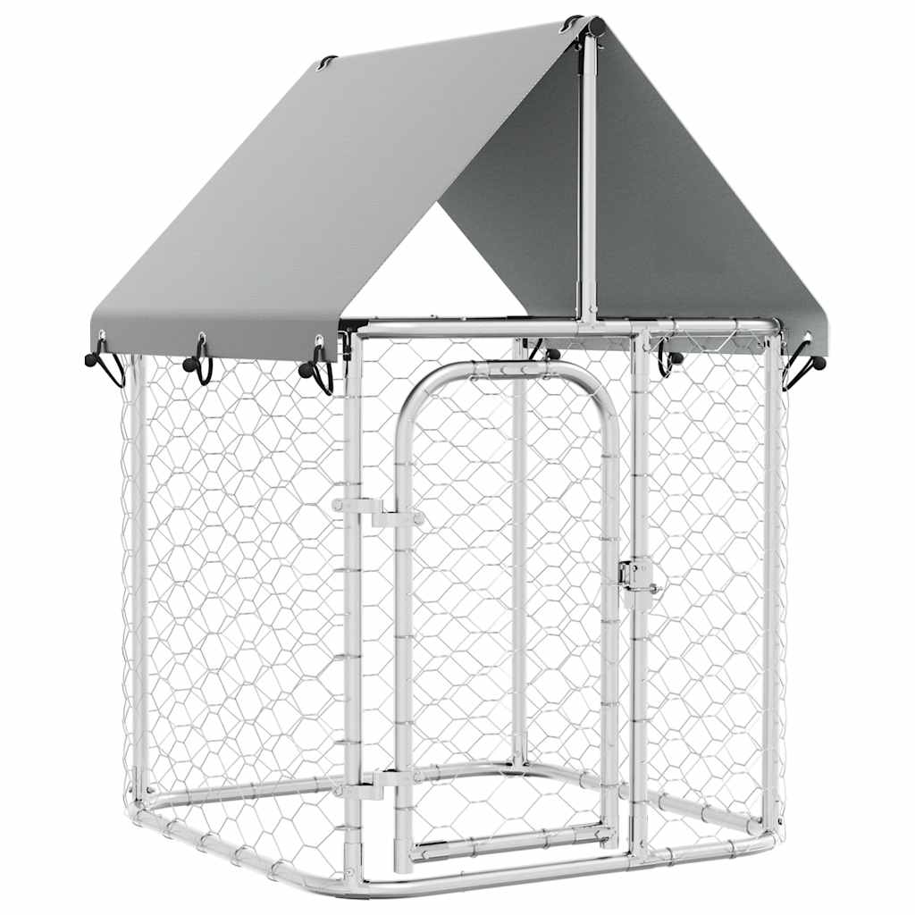 Vidaxl -Hundezwinger für außen mit Dach 100x100x150 cm