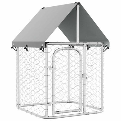 Vidaxl -Hundezwinger für außen mit Dach 100x100x150 cm