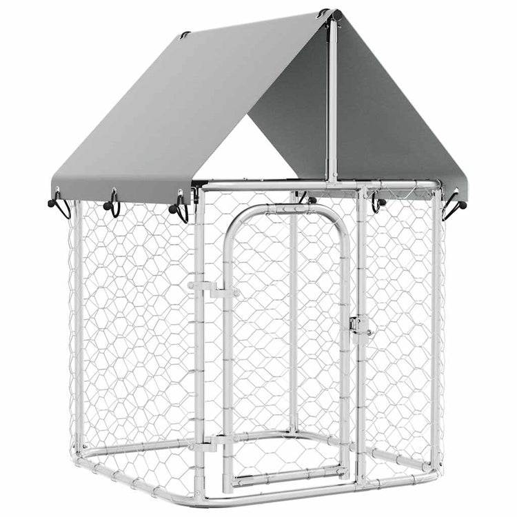 Vidaxl -Hundezwinger für außen mit Dach 100x100x150 cm