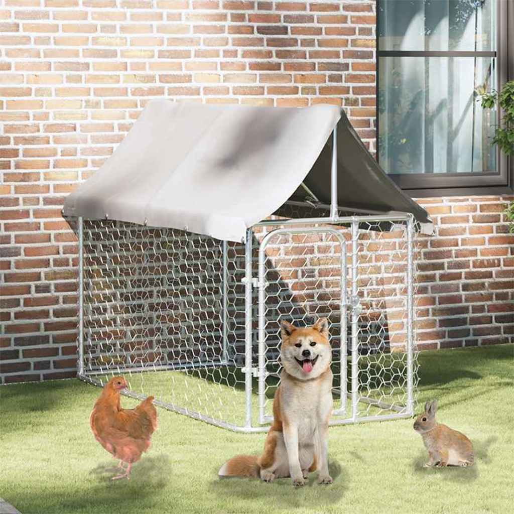 VIDAXL -Hundezwinger für außen mit Dach 200x100x150 cm