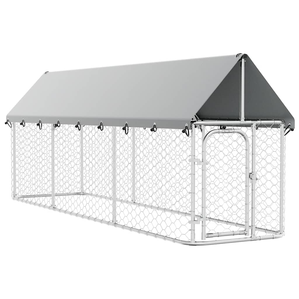 Vidaxl -Hundezwinger für außen mit Dach 400x100x150 cm