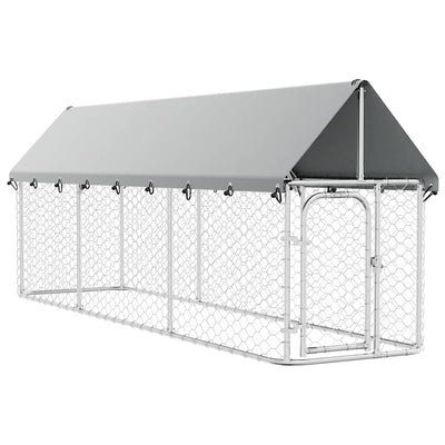 Vidaxl -Hundezwinger für außen mit Dach 400x100x150 cm