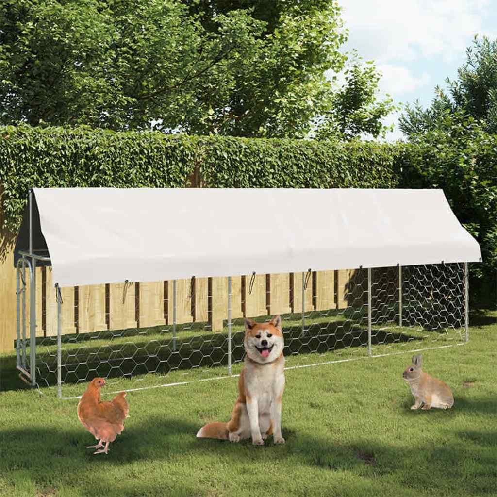 Vidaxl -Hundezwinger für außen mit Dach 400x100x150 cm