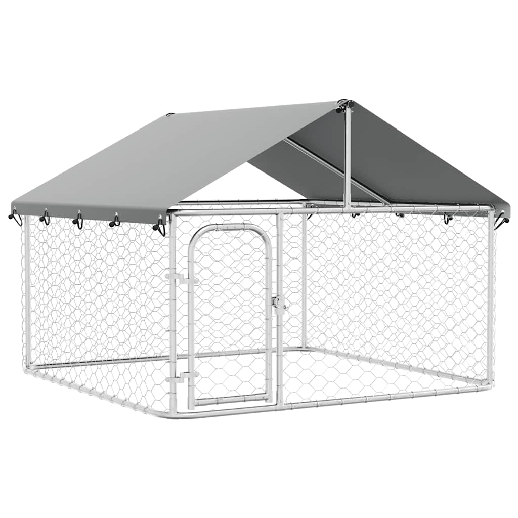 VIDAXL -Hundezwinger für außen mit Dach 200x200x150 cm