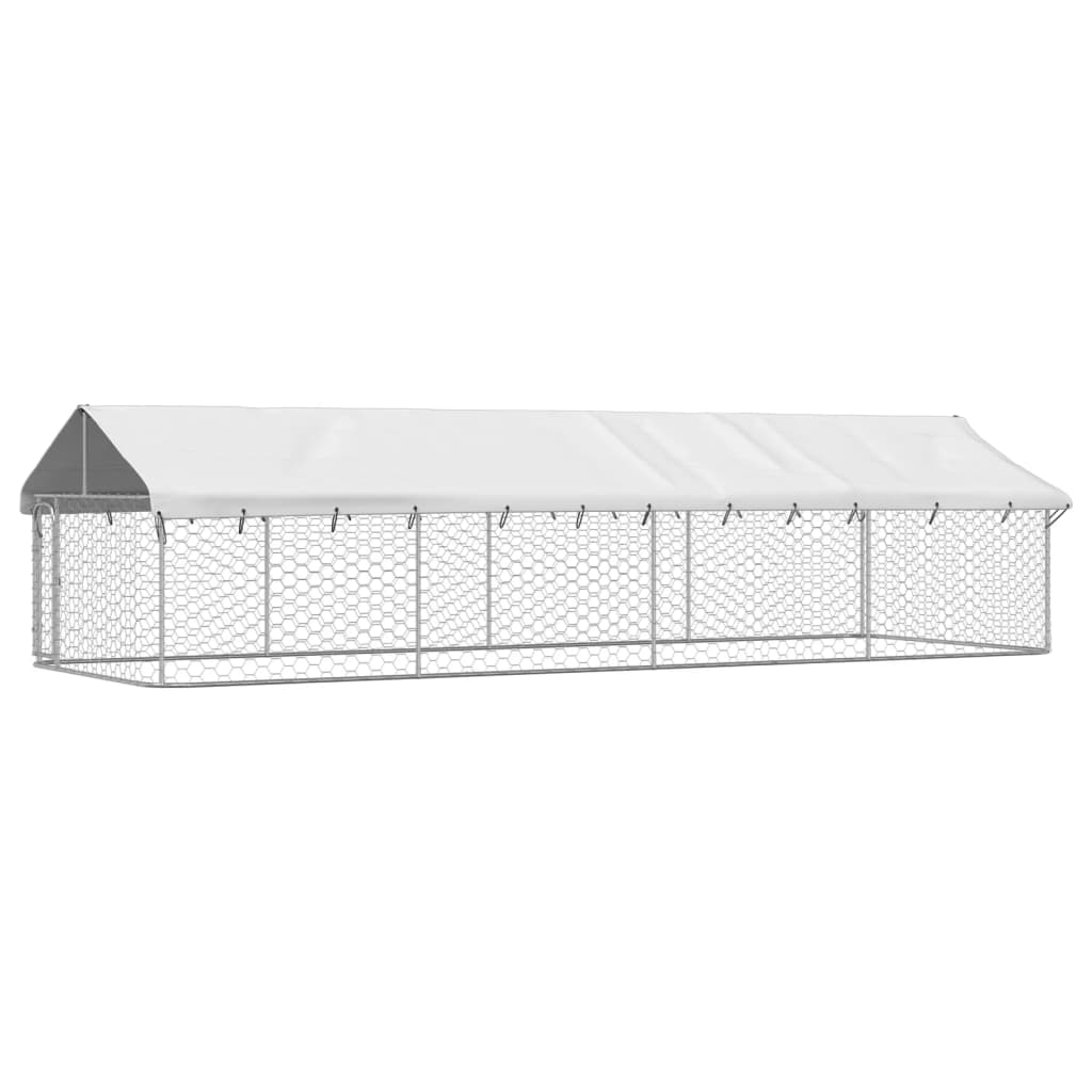 Vidaxl -Hundezwinger für außen mit Dach 600x200x150 cm