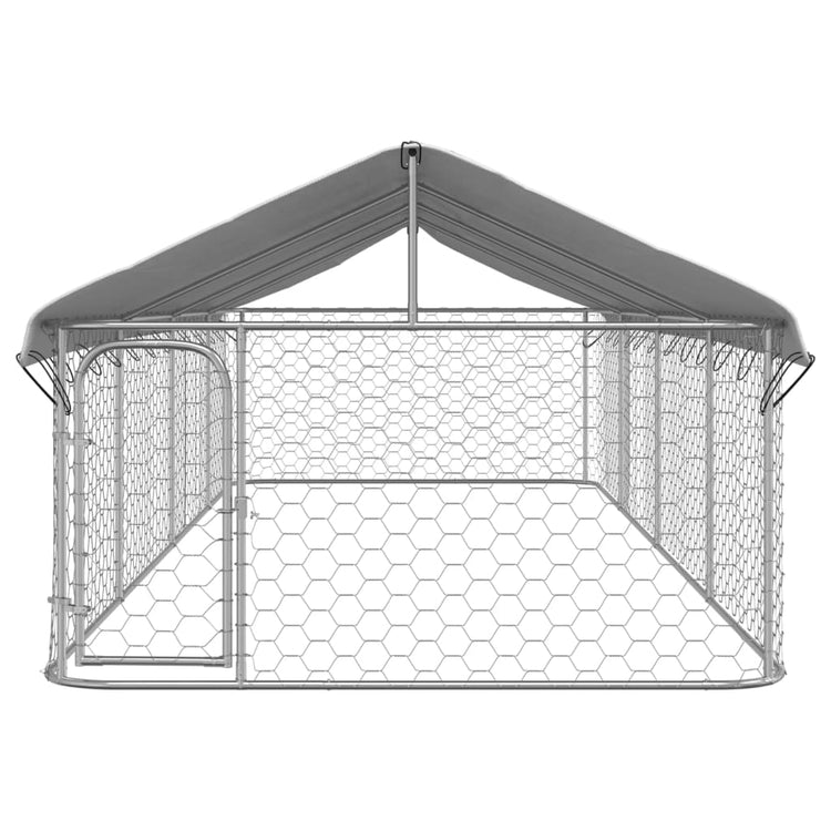 Vidaxl -Hundezwinger für außen mit Dach 600x200x150 cm