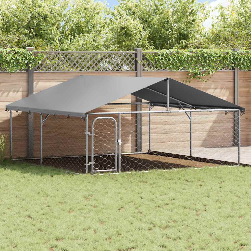 VIDAXL -Hundezwinger mit Dach 300x300x150 cm