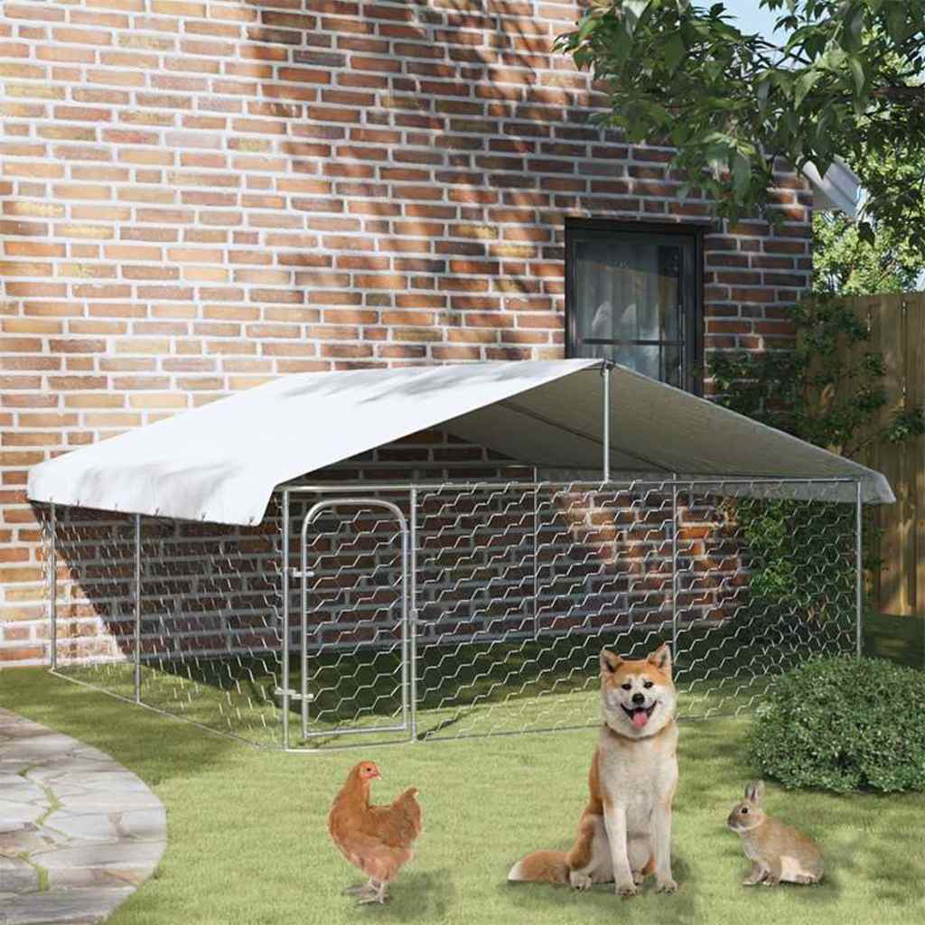 VIDAXL -Hundezwinger mit Dach 300x300x150 cm