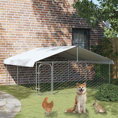 VIDAXL -Hundezwinger mit Dach 300x300x150 cm