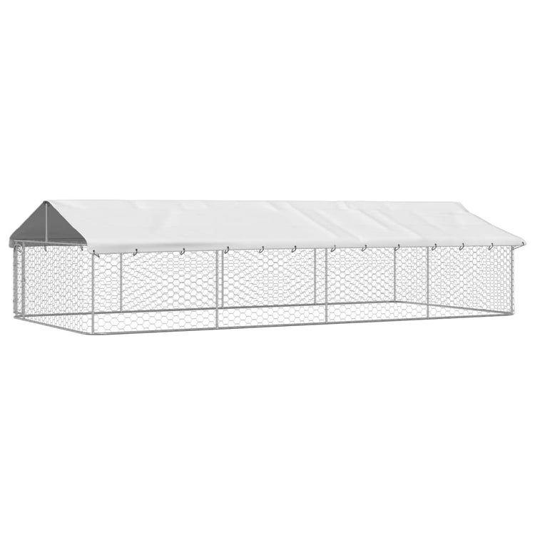 Vidaxl -Hundezwinger für außen mit Dach 600x300x150 cm