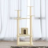 Vidaxl -Katzenkratzerpfosten mit Sisal -Kratzerpfosten 110 cm Creme -Colored - afbeelding 1