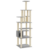 Vidaxl Cat Scraping Post mit Sisal -Kratzern 183 cm hellgrau - afbeelding 2