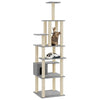 Vidaxl Cat Scraping Post mit Sisal -Kratzern 183 cm hellgrau