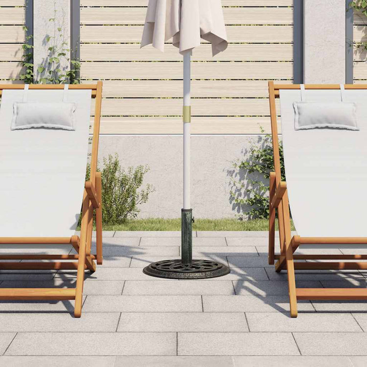 Vidaxl Parasol Foot 44x44x31 cm Gusseisengrün